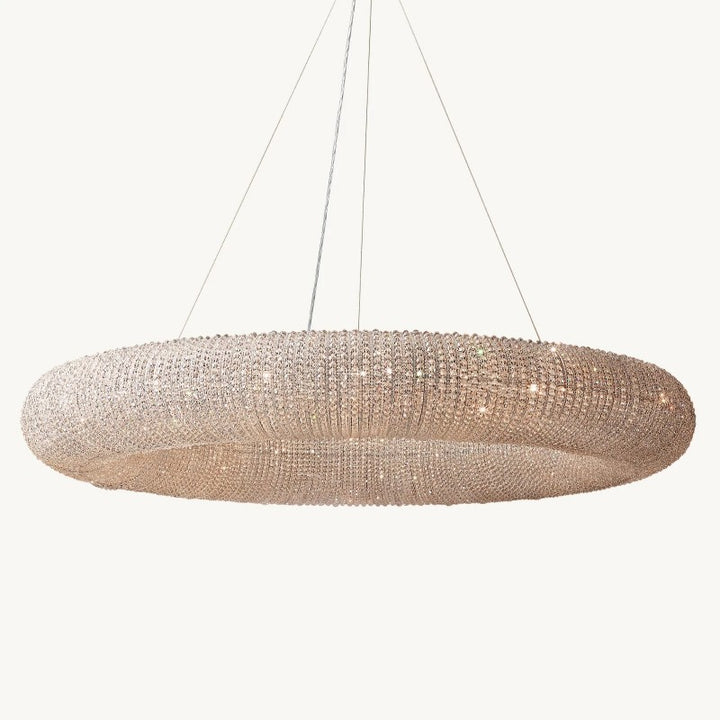 Alison Crystal Round LED Chandelier 72"
