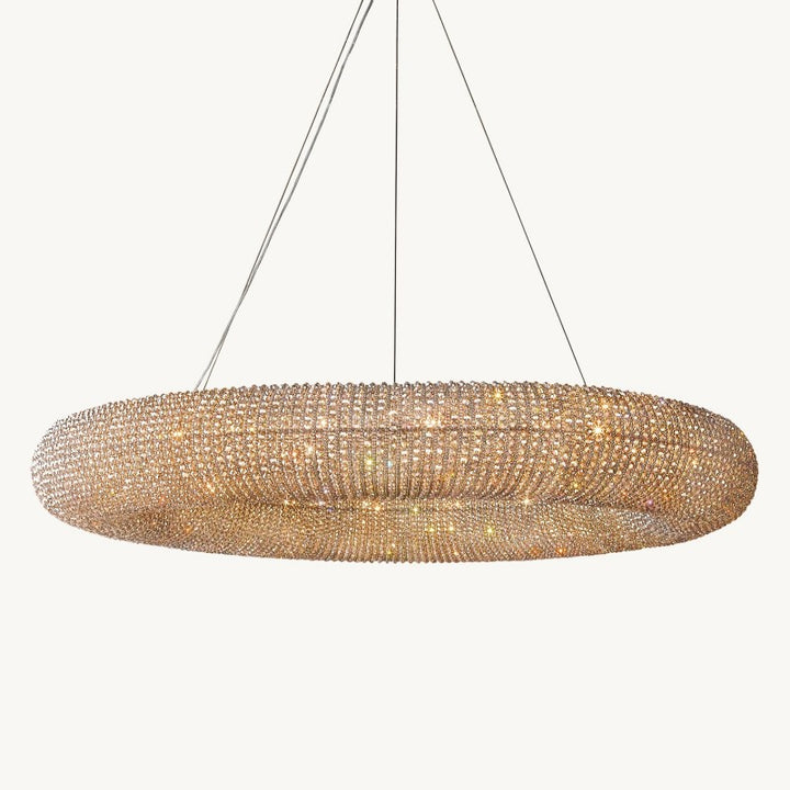 Alison Crystal Round LED Chandelier 72"