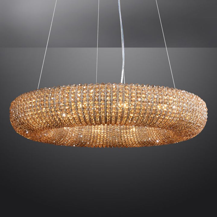 Alison Crystal Round LED Chandelier 32"D 41"D