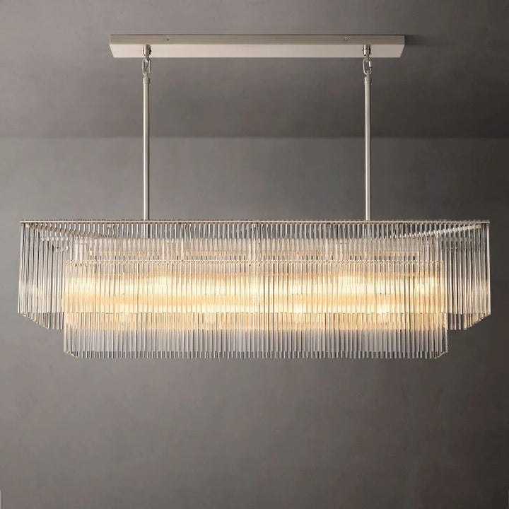 Amadeo Rectangular K9 Glass Chandelier 54"