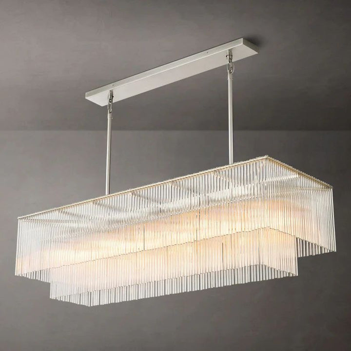 Amadeo Rectangular K9 Glass Chandelier 54"