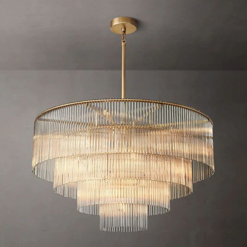 Amadeo Round Glass Chandelier 36"