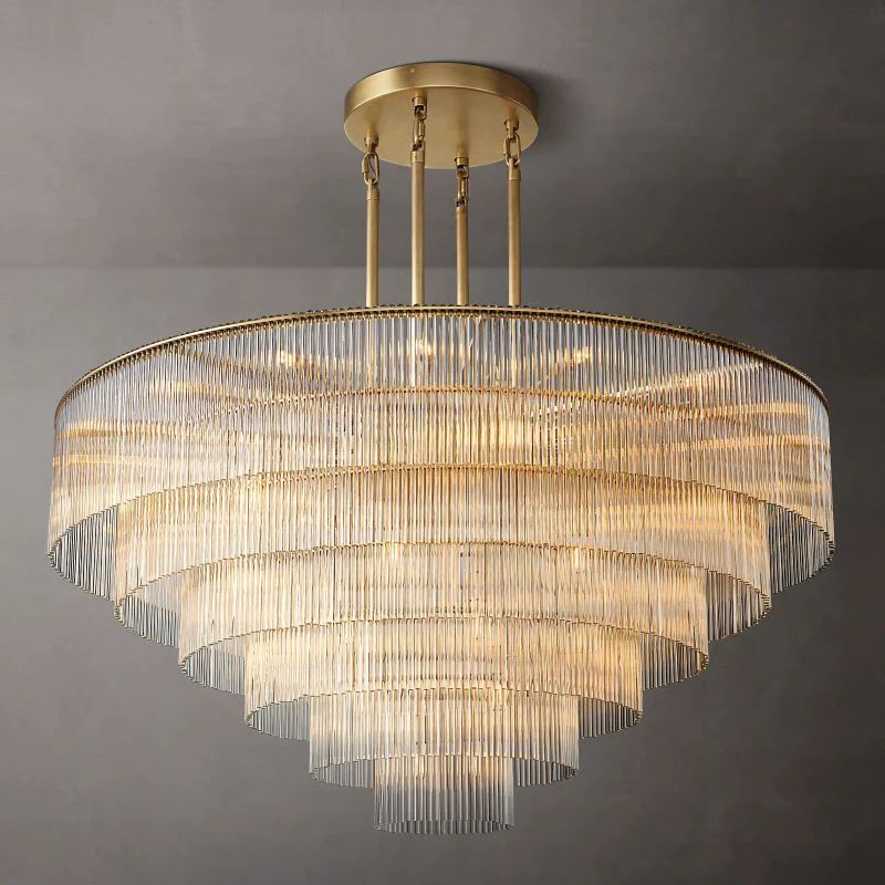 Amadeo Round Glass Chandelier 60"