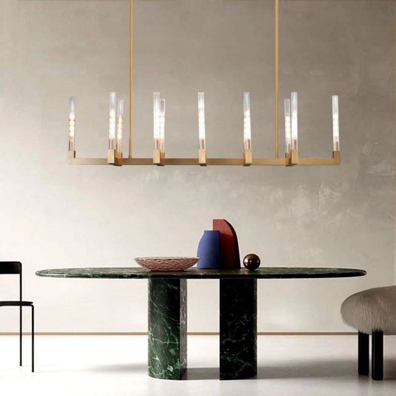 AMORRA CANDLESTICK LINEAR CHANDELIER 32"（Customized)