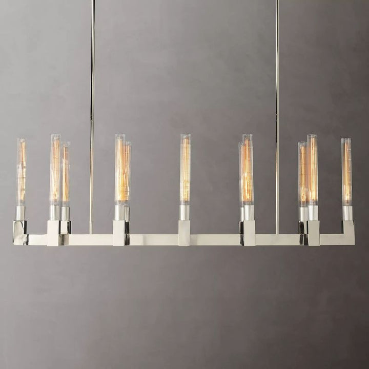 AMORRA CANDLESTICK LINEAR CHANDELIER 32"（Customized)