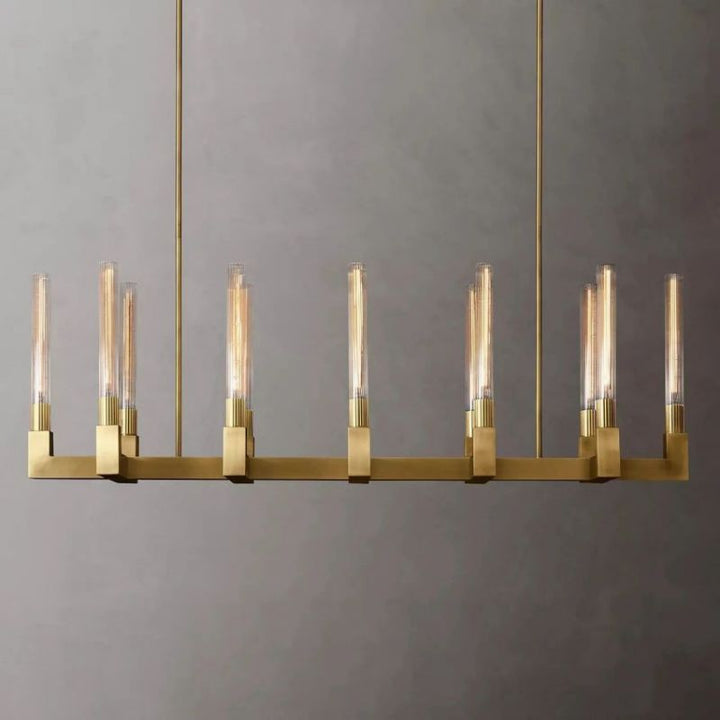 AMORRA CANDLESTICK LINEAR CHANDELIER 32"（Customized)