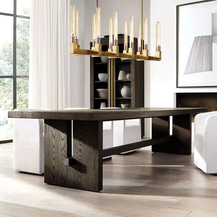 Amorra Glass Linear Dining Room Chandelier 67"
