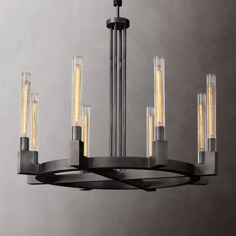 Amorra Glass Round Dining Room Chandelier 36"