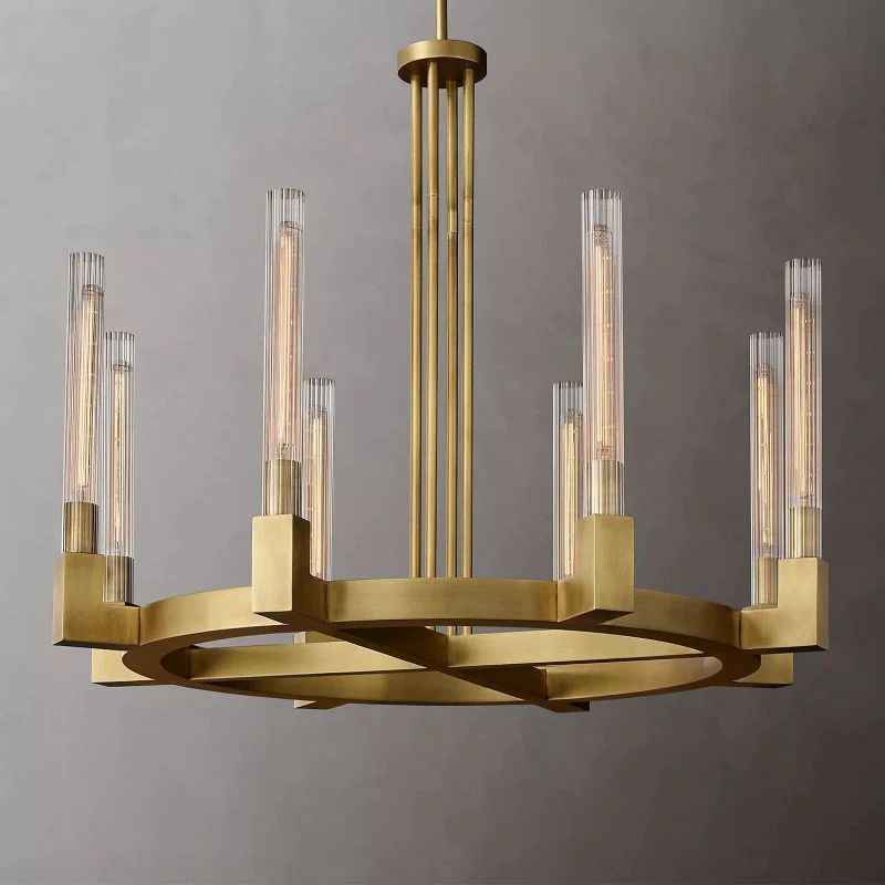 Amorra Glass Round Dining Room Chandelier 36"