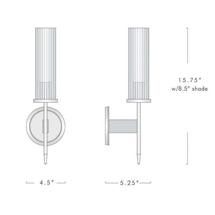 Amorra Single Head Crystal Shade Candlestick Wall Sconce