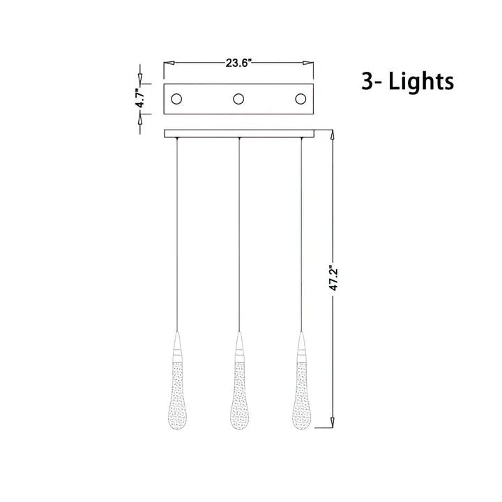 Amoy Multi-LED Glass Staircase Chandelier