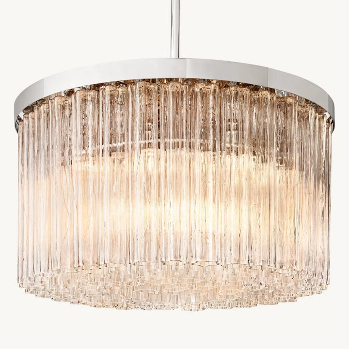 Ancelotti Glass Round Chandelier 36"