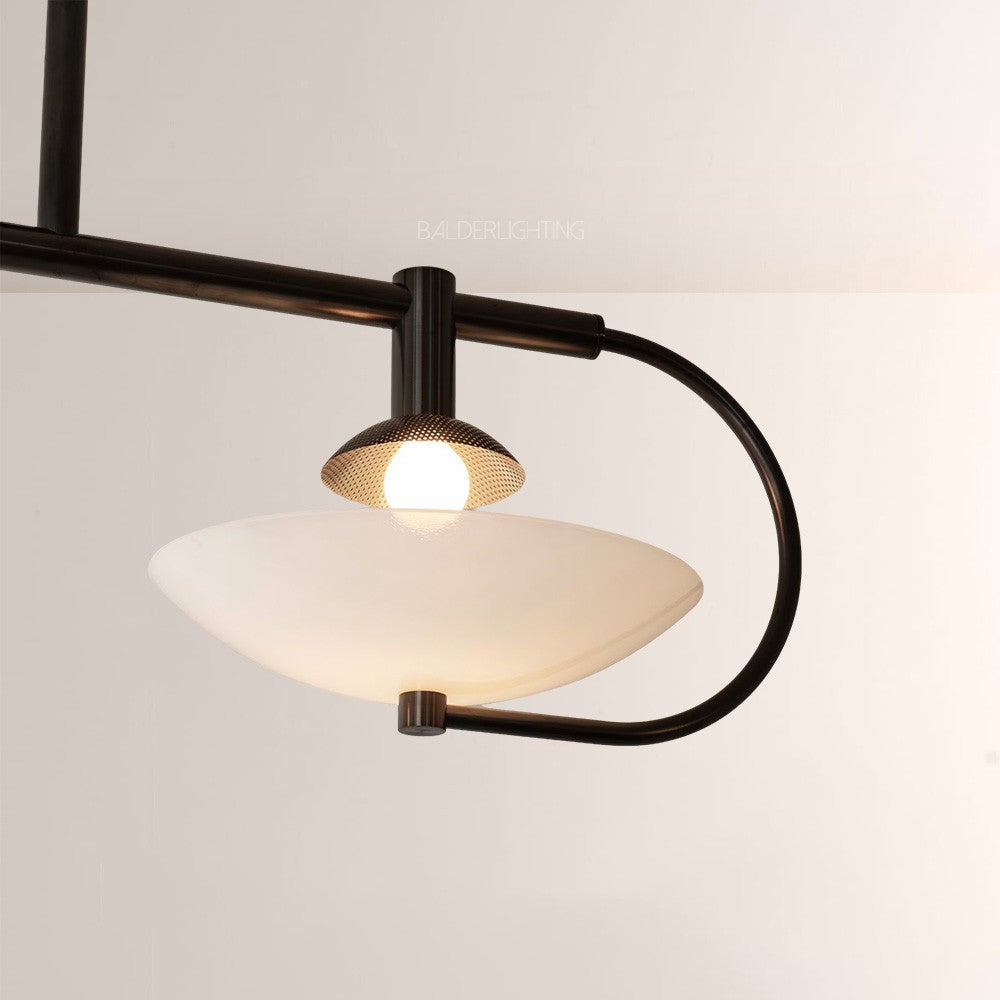 Antonia Double Slumped Glass Chandelier