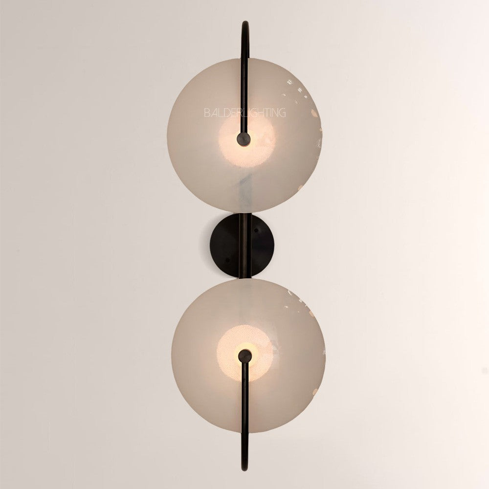 Antonia Double Slumped Glass Chandelier