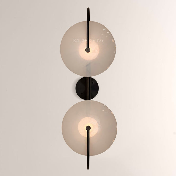 Antonia Double Slumped Glass Chandelier