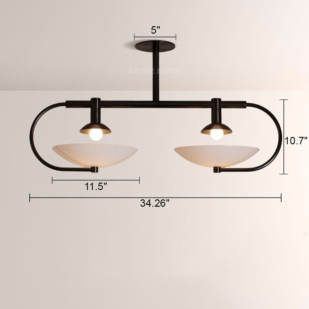 Antonia Double Slumped Glass Chandelier