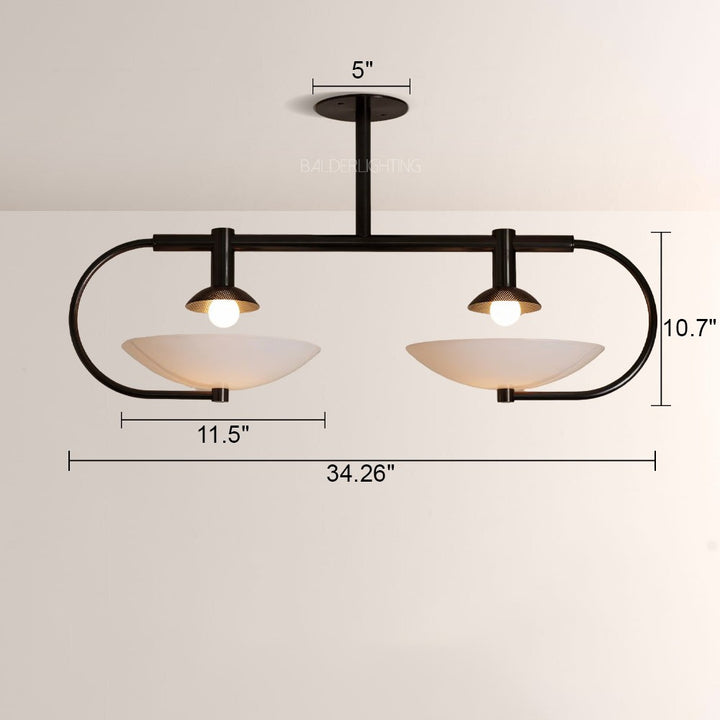 Antonia Double Slumped Glass Chandelier