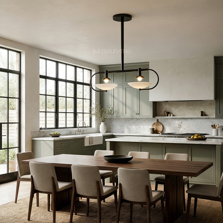 Antonia Double Slumped Glass Chandelier