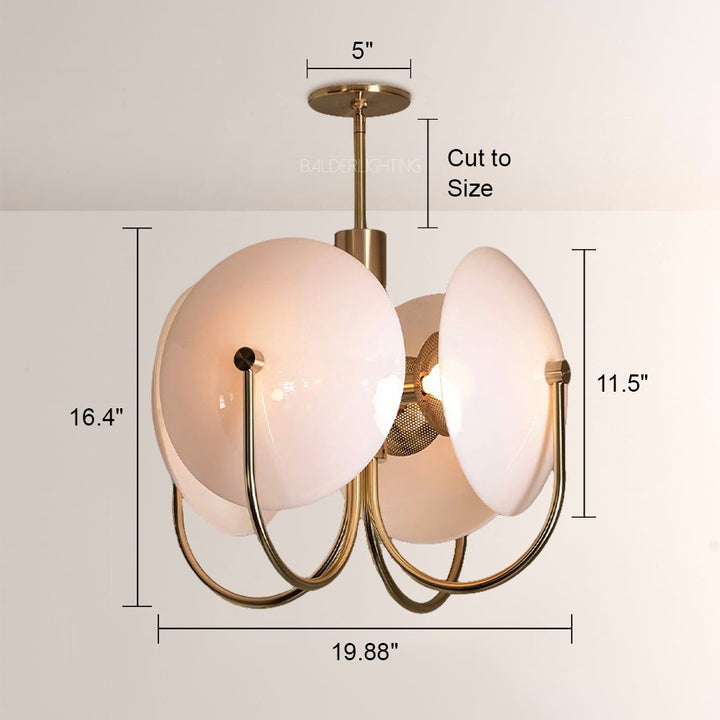 Antonia Slumped Glass Chandelier