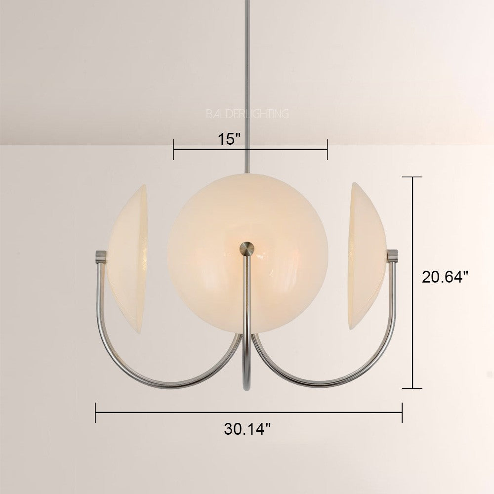 Antonia Slumped Glass Chandelier