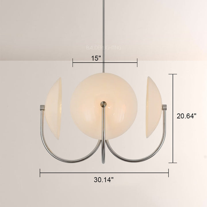 Antonia Slumped Glass Chandelier
