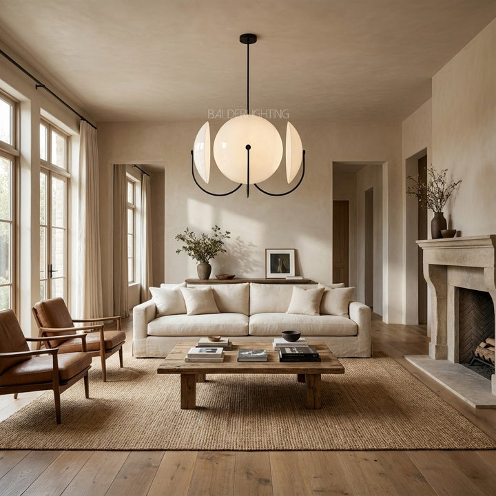 Antonia Slumped Glass Chandelier