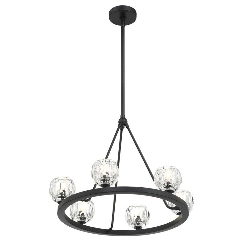 Aragon 6 Light Chandelier Glass