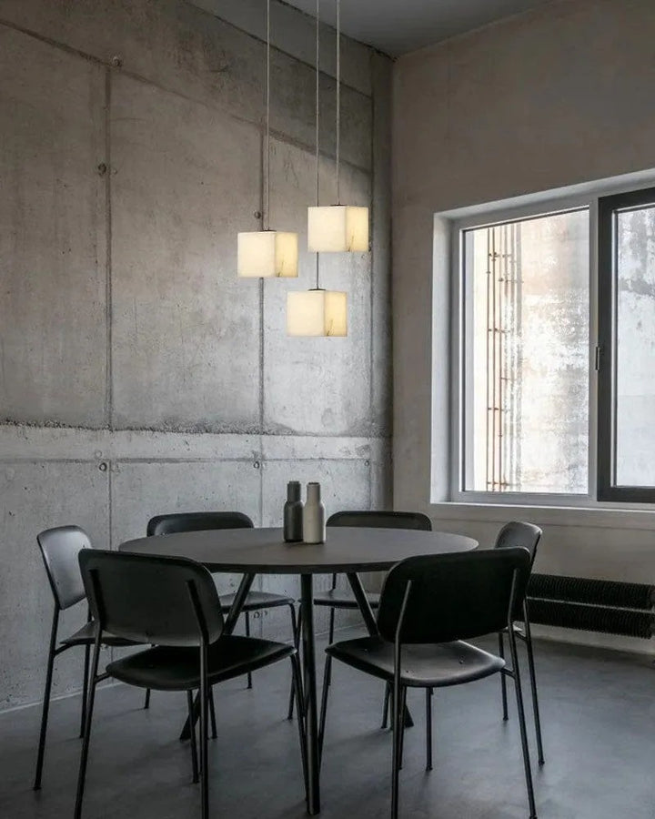 Aries Spanish Marble Cube Pendant Light