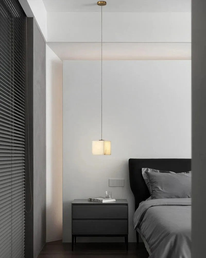 Aries Spanish Marble Cube Pendant Light