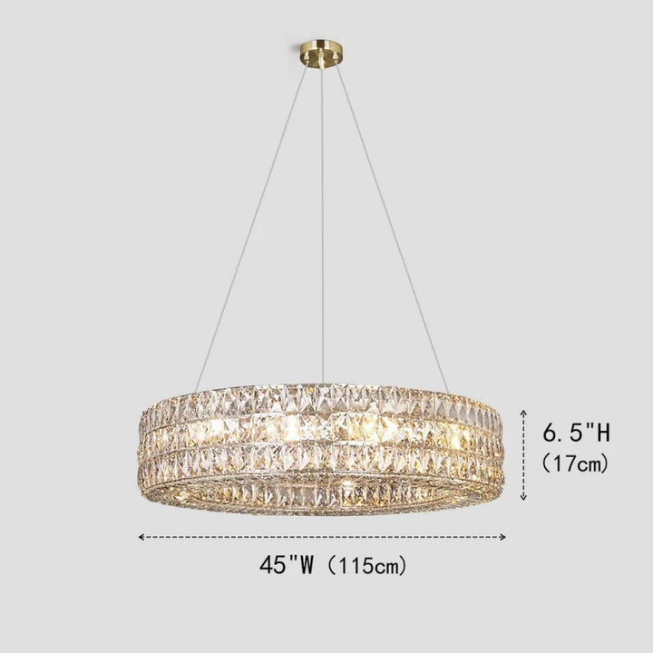 Gadsden Aster Halo Crystal Ring Chandelier