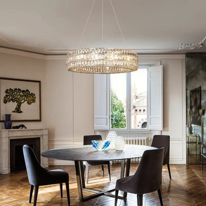 Gadsden Aster Halo Crystal Ring Chandelier