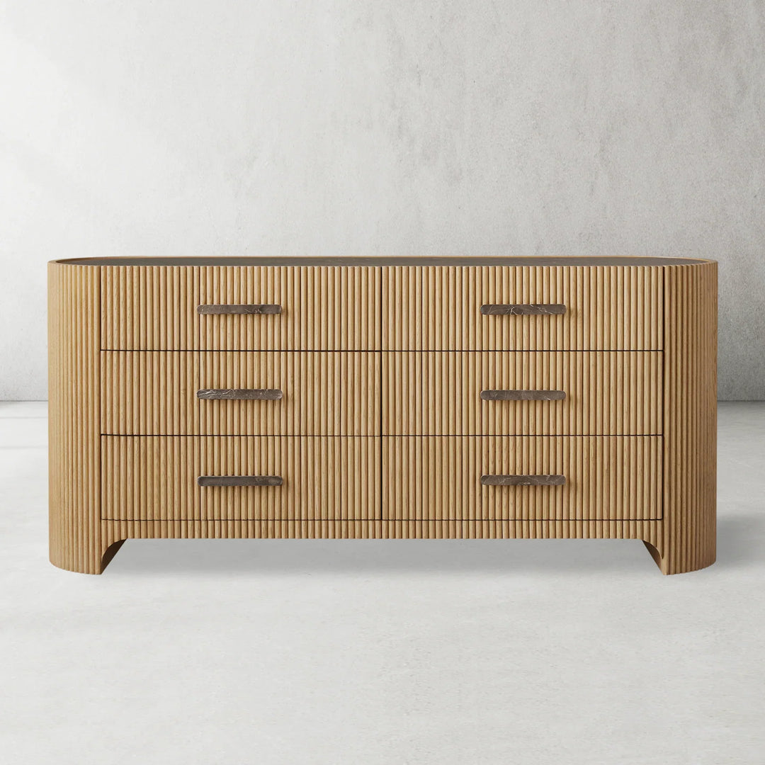 Aston Fluted 6-Drawer Dresser