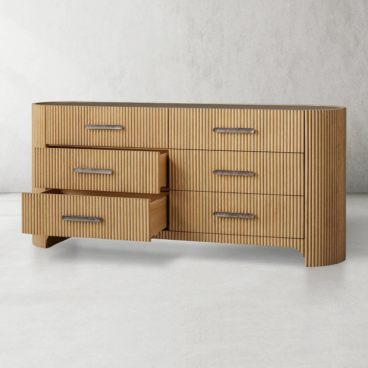 Aston Fluted 6-Drawer Dresser