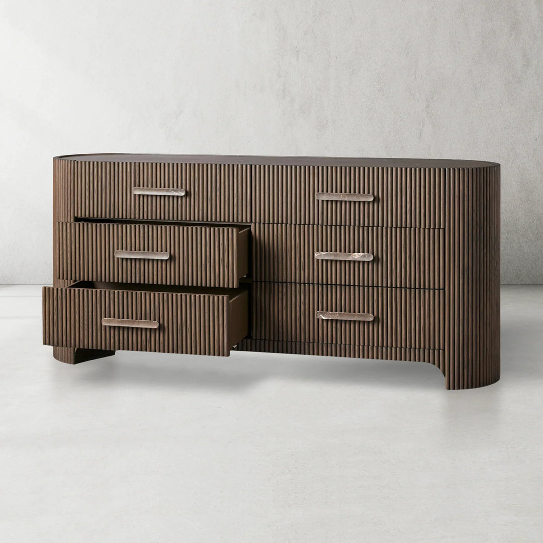 Aston Fluted 6-Drawer Dresser