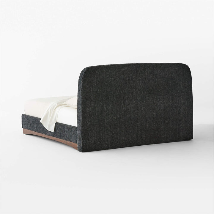 Auburn Warm White Boucle Upholstered King Bed