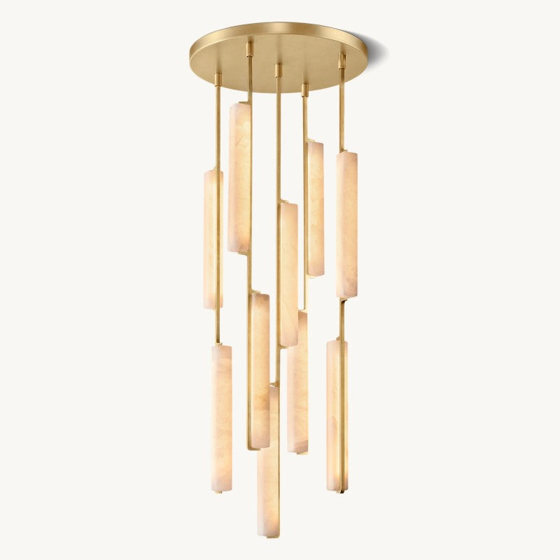 Audiobon Alabaster Round Chandelier 24"