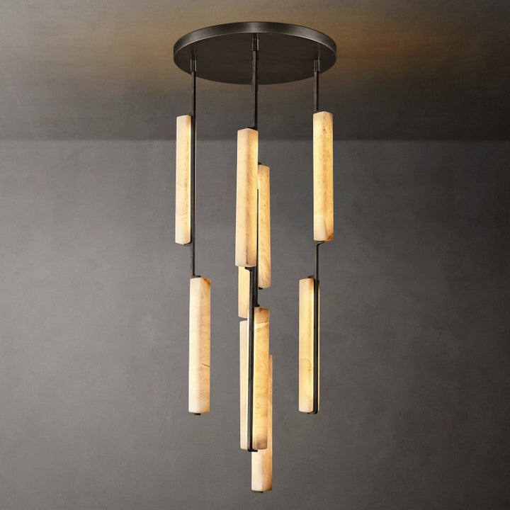 Audiobon Alabaster Round Chandelier 24"