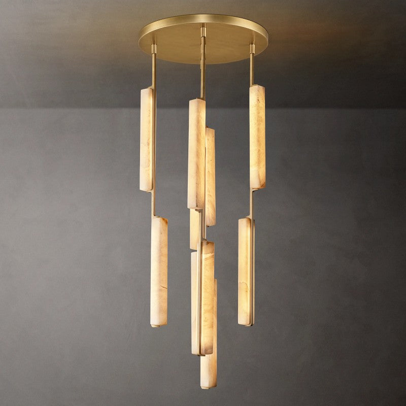 Audiobon Alabaster Round Chandelier 24"