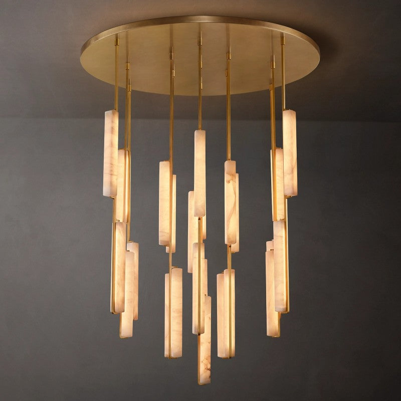 Audiobon Alabaster Round Chandelier 56"
