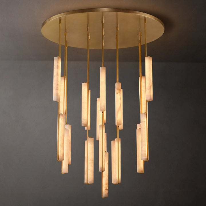 Audiobon Alabaster Round Chandelier 56"