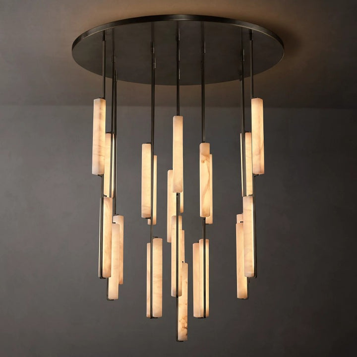 Audiobon Alabaster Round Chandelier 56"