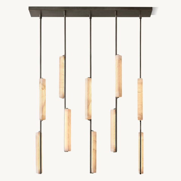 Audiobon  Alabaster Linear Chandelier 54"