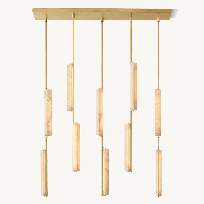 Audiobon  Alabaster Linear Chandelier 54"