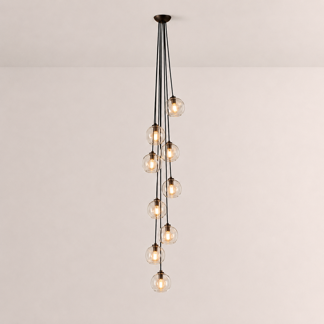 Joan Clear Glass Cascade Pendant