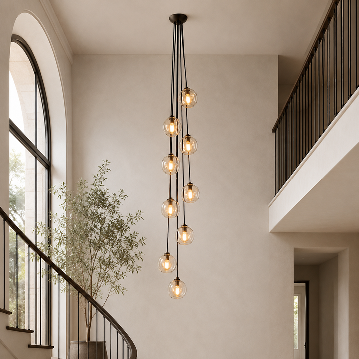 Joan Clear Glass Cascade Pendant