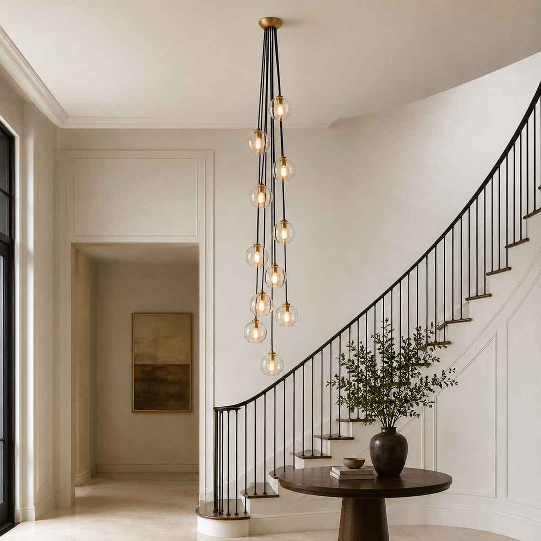 Joan Clear Glass Cascade Pendant