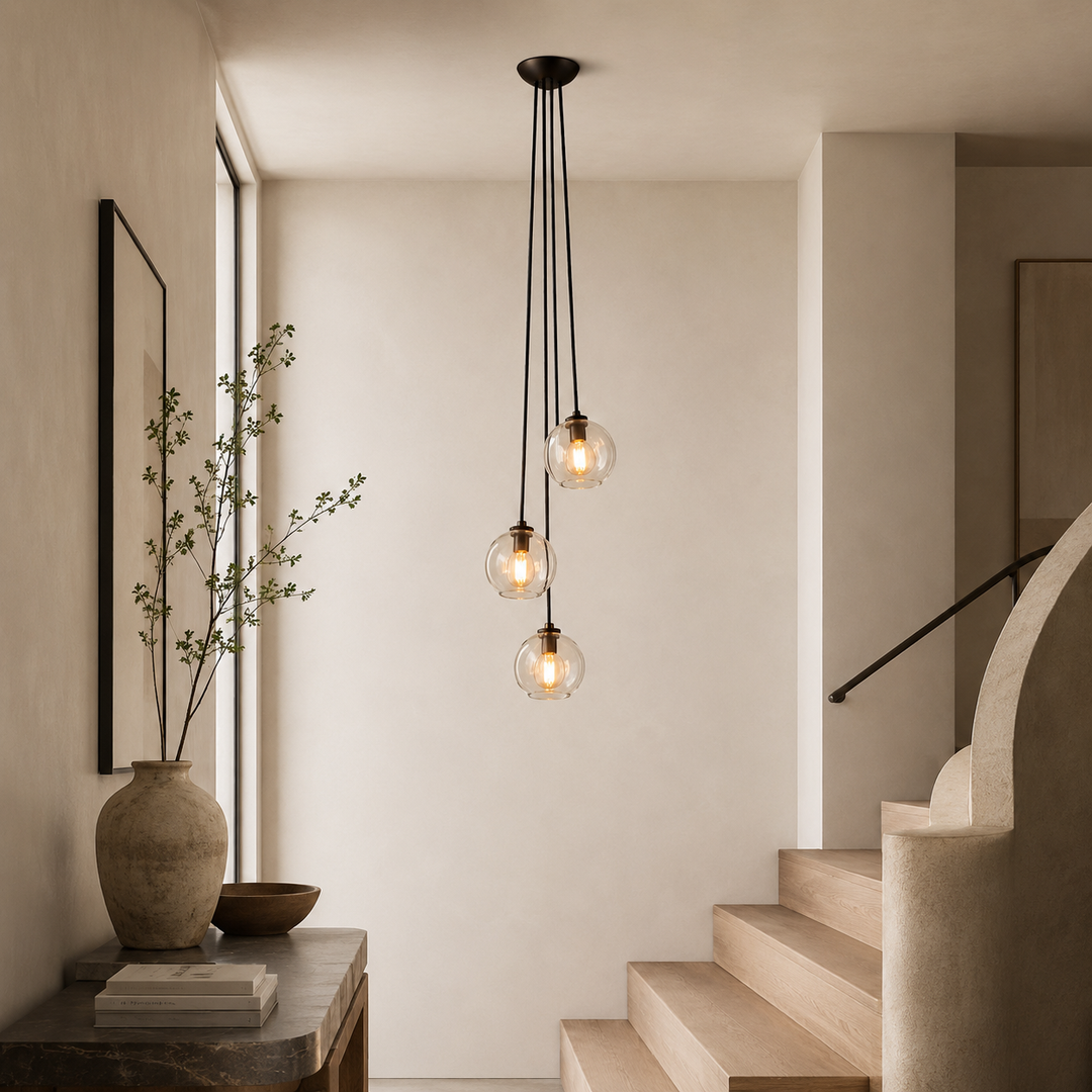 Joan Clear Glass Cascade Pendant