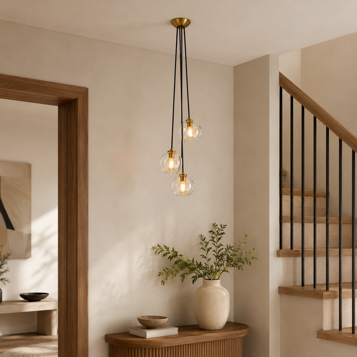 Joan Clear Glass Cascade Pendant