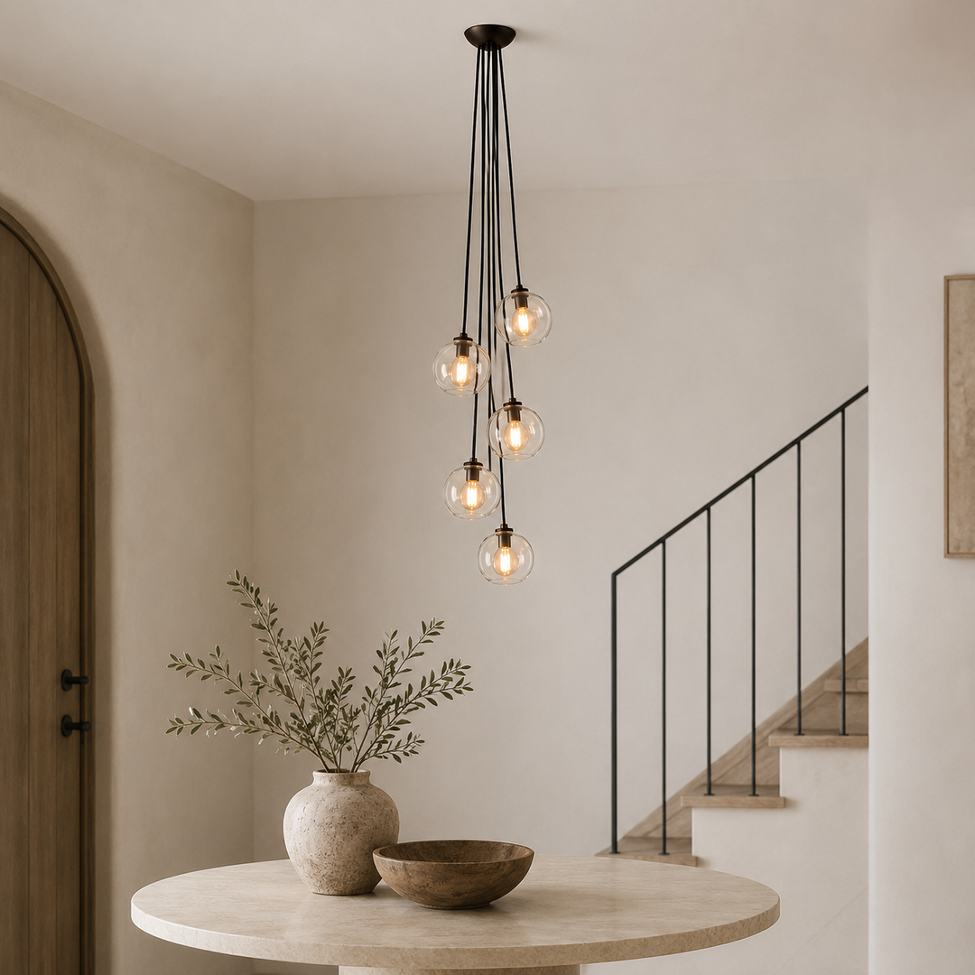 Joan Clear Glass Cascade Pendant