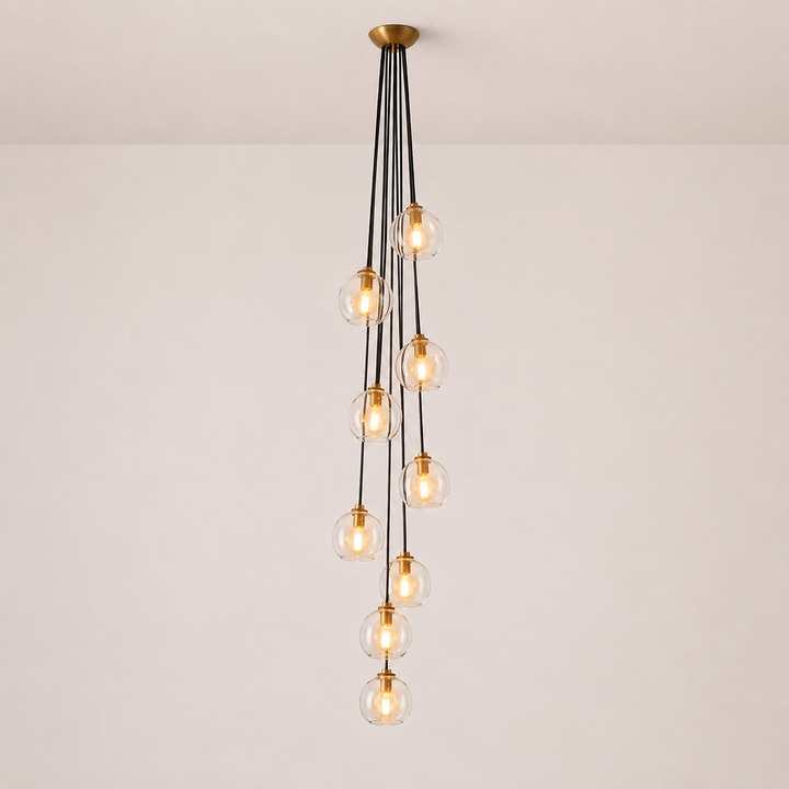 Joan Clear Glass Cascade Pendant